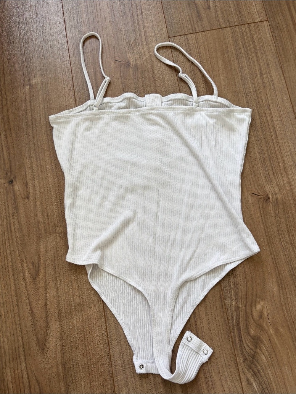 Garage White Ribbed Bodysuit - Picture 2 of 2